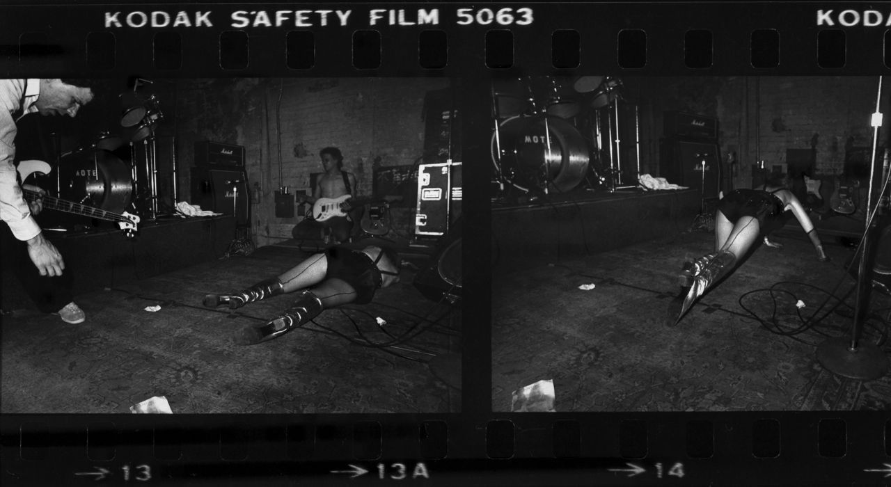 A kodak safety film shows a man laying on the floor