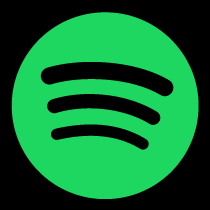 A green circle with three black lines inside of it on a black background.