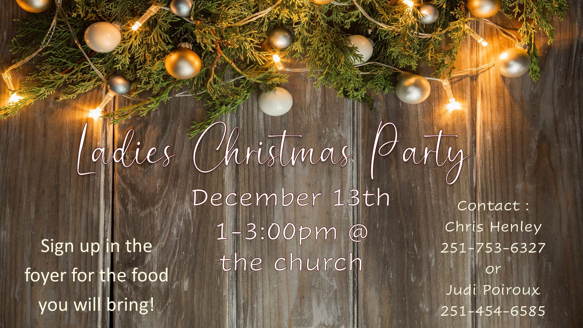 Thanksgiving Service announcement with cursive text on a golden-yellow background.