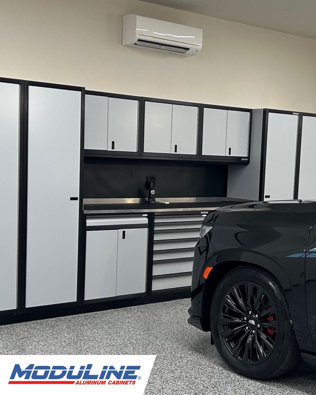 two tone gray and black garage cabinets Metal Garage Cabinets Rocky Mountain Cabinets