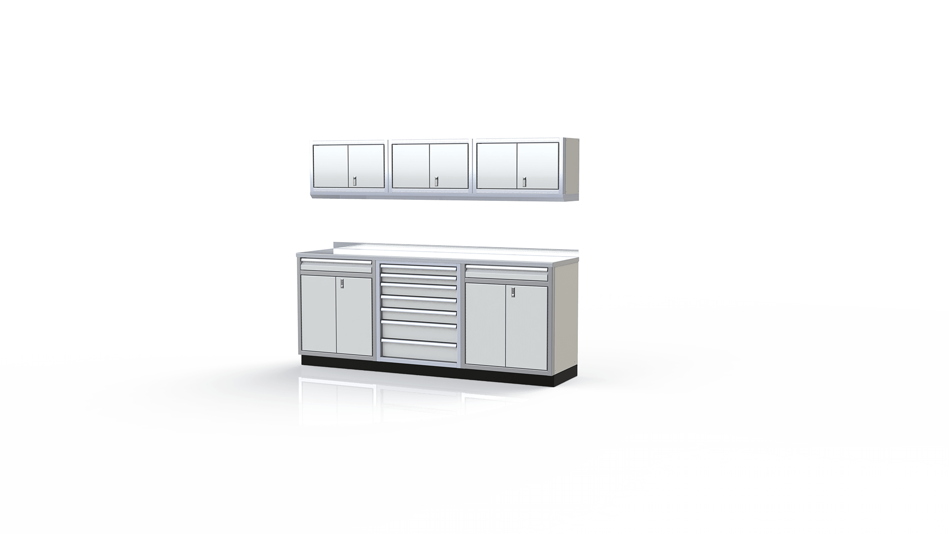 White Metal Garage Cabinets