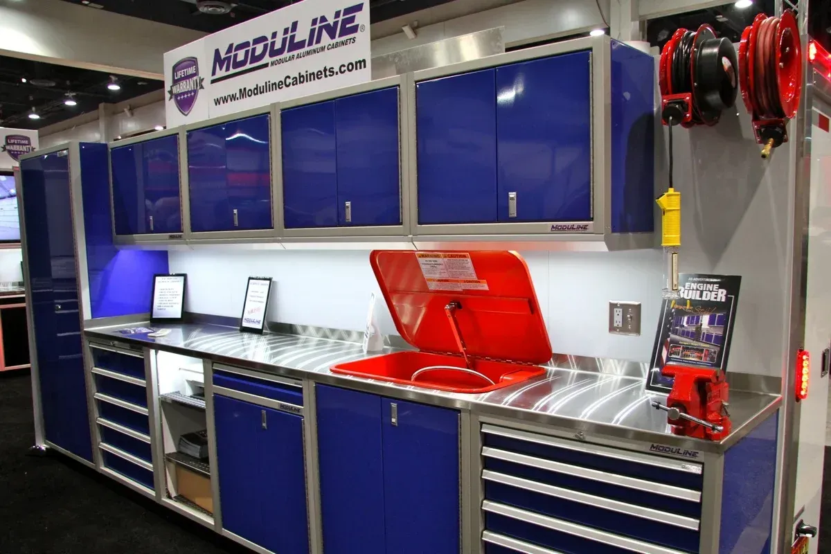 Blue Metal Garage Cabinets Rocky Mountain Cabinets for labs and schools