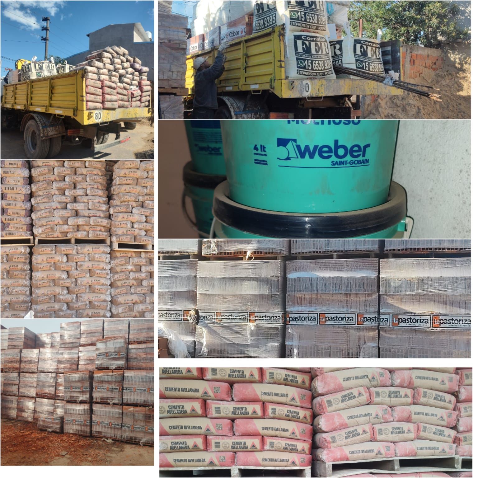 Un cubo Weber se encuentra encima de una pila de ladrillos