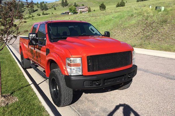 Red Pickup Truck — Missoula, MT — House of Colors