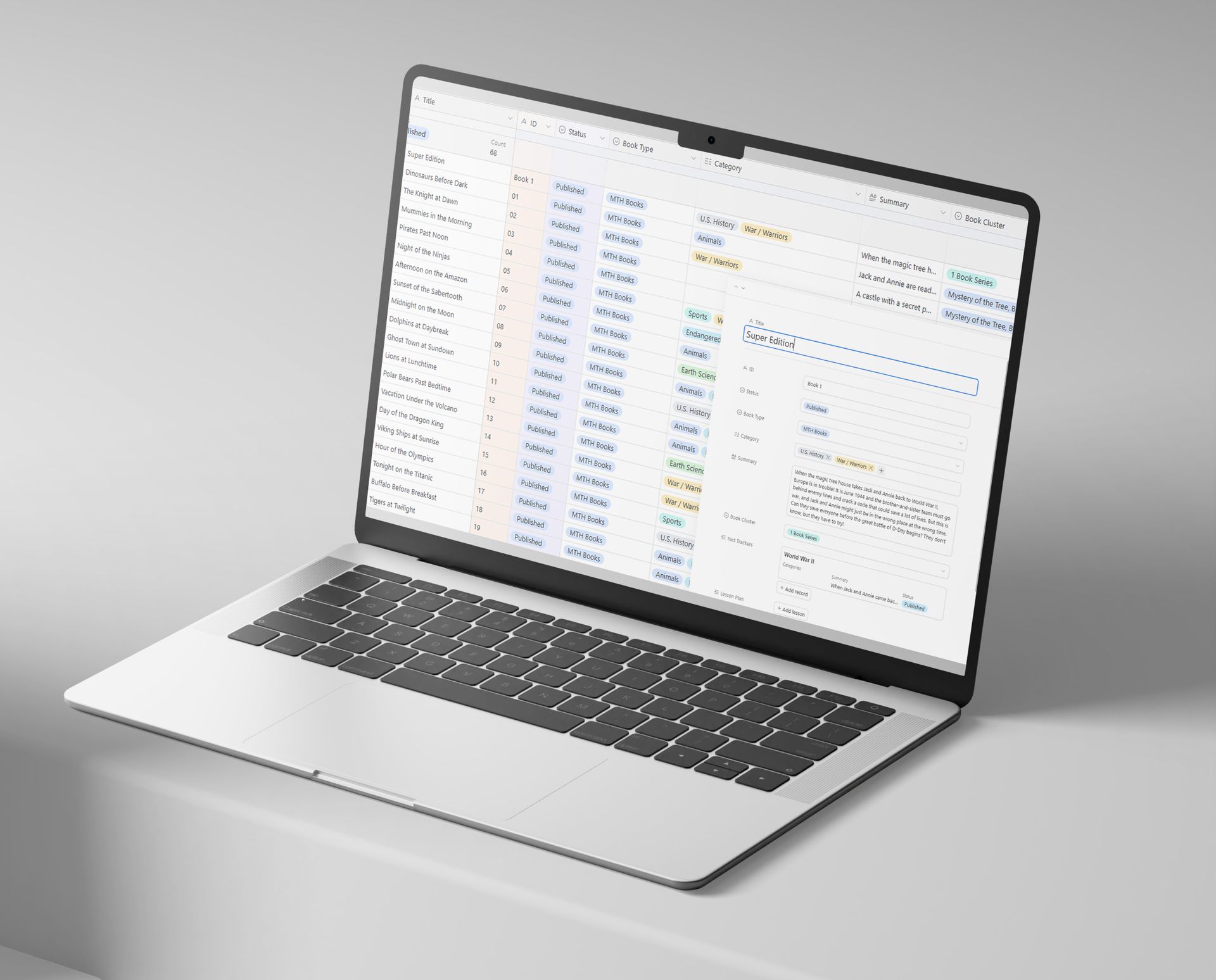 Airtable Database connected to Wild Apple Breeze Platform