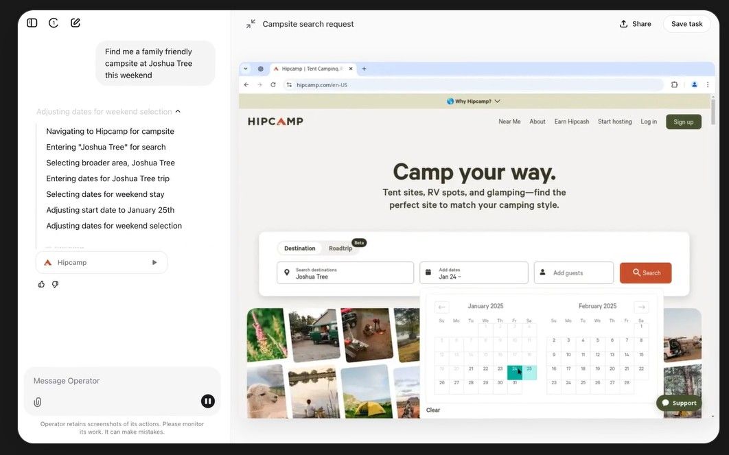 OpenAI for ChatGPT Operator AI-powered Web Browser