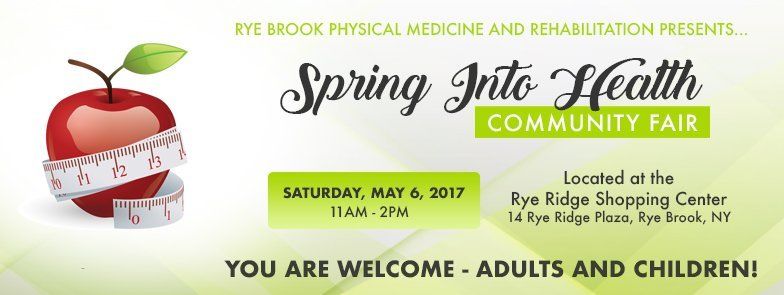 A poster for the spring into health community fair