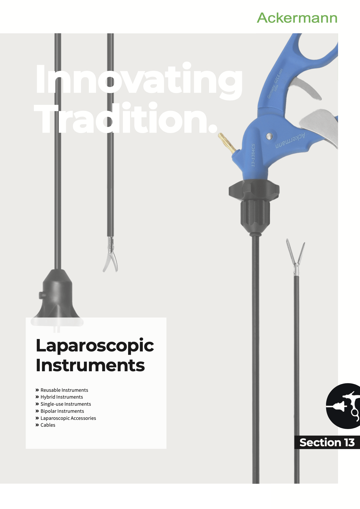 Locamed Ackermann laparoscopic intruments, UK distributor, full brochure pdf