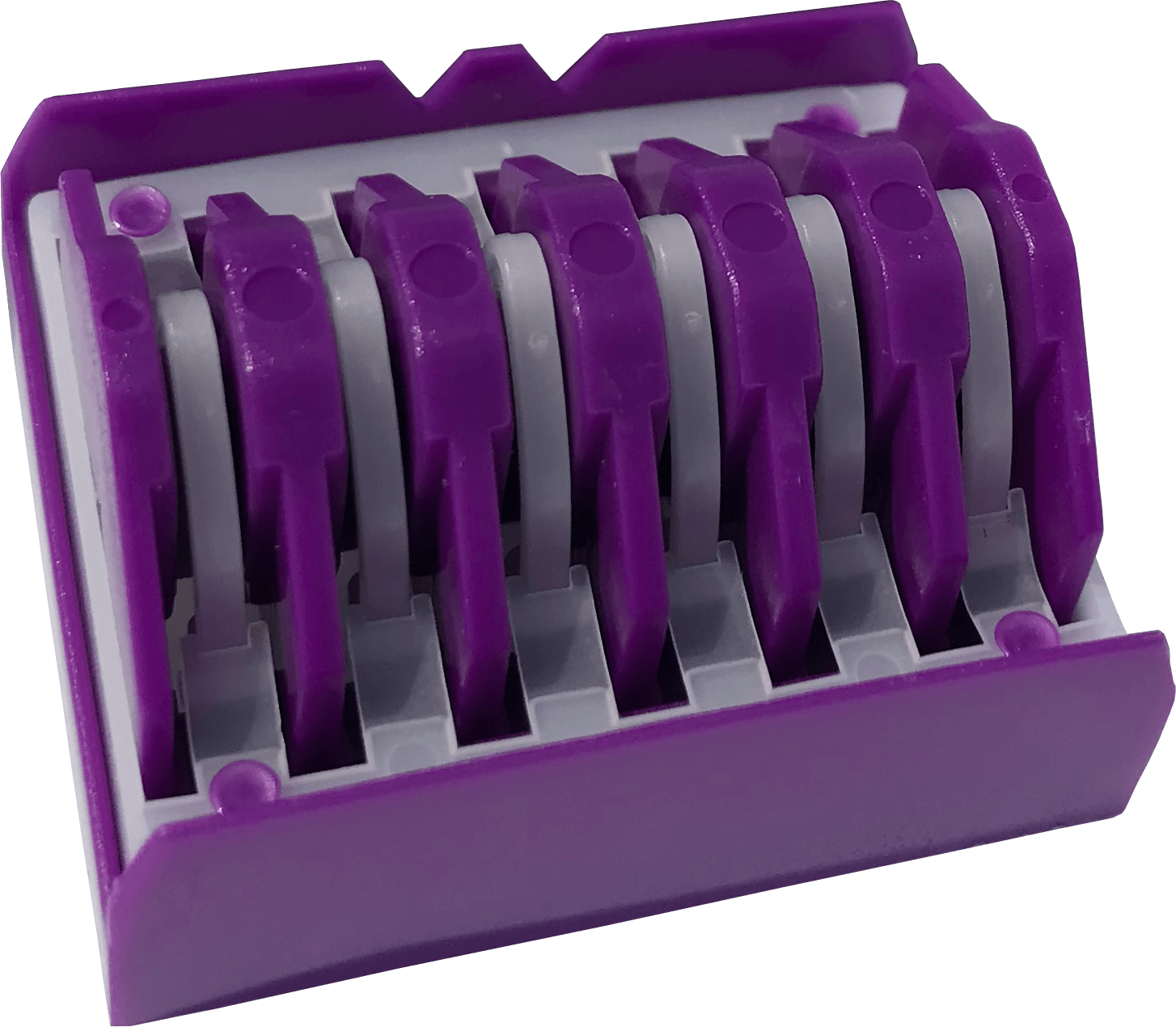 Locamed polymer clip cartridge, purple, large (L) clips, hemolok equivalent