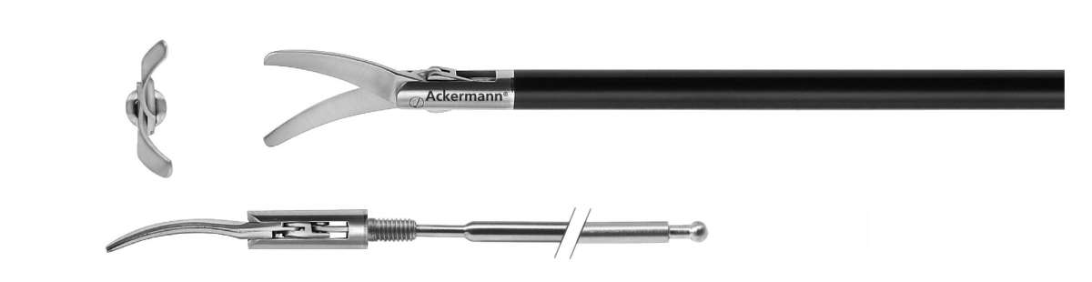 Locamed Ackermann UK distributor, laparoscopic metzenbaum (metz) scissor insert, curved tip