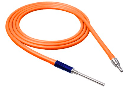Orange fibre optic cable