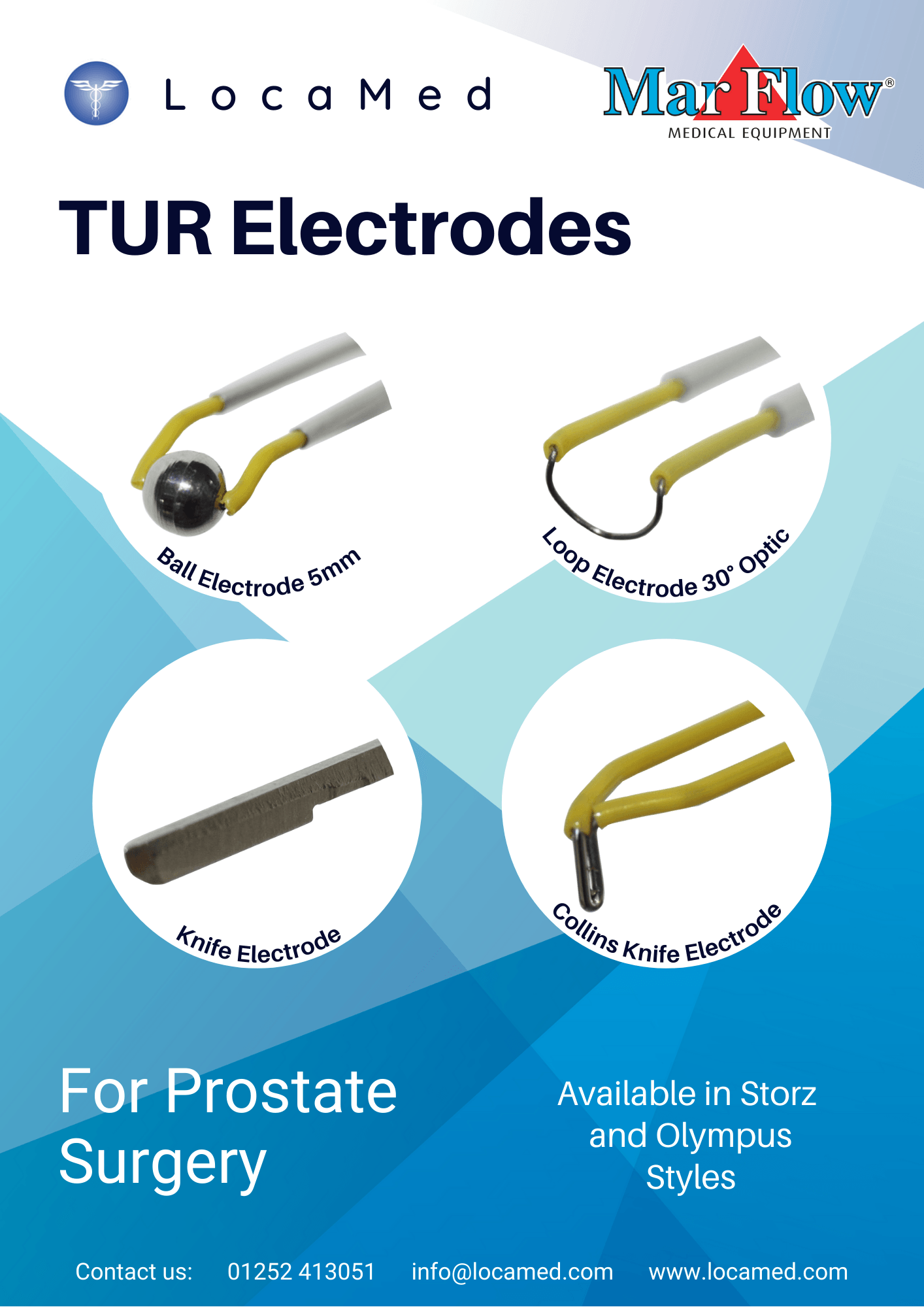 Locamed Marflow UK distributor, urology products, TUR electrodes