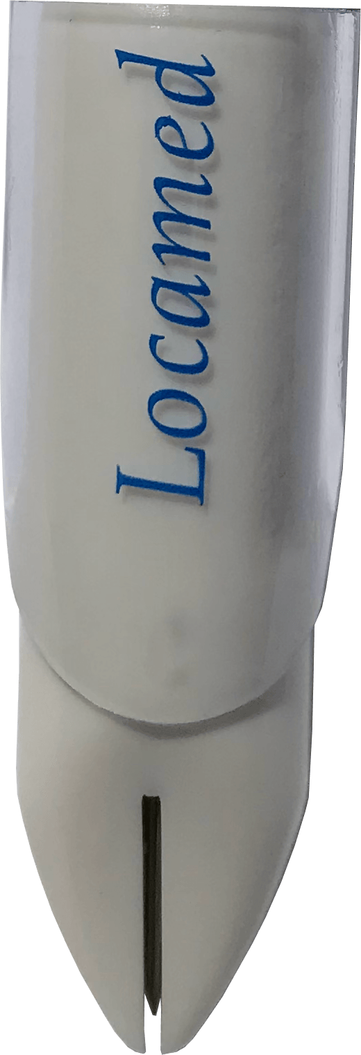 Locamed shielded bladed trocar tip with cannula