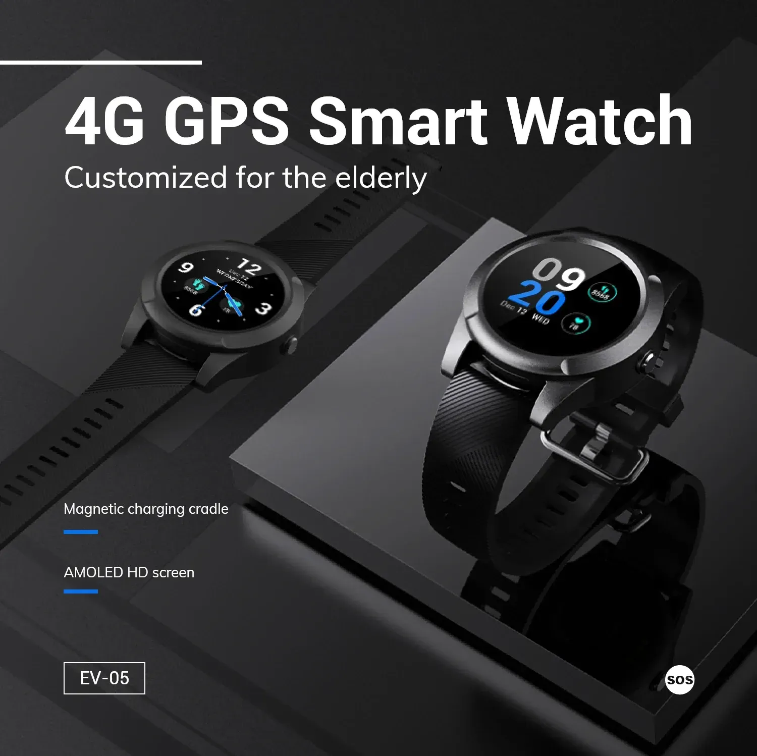 Een 4g gps smartwatch is op maat gemaakt voor ouderen