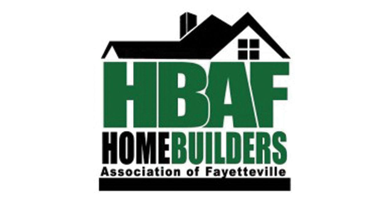 A logo for hbaf homebuilders association of fayetteville