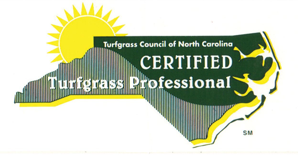 A logo for the turfgrass council of north carolina