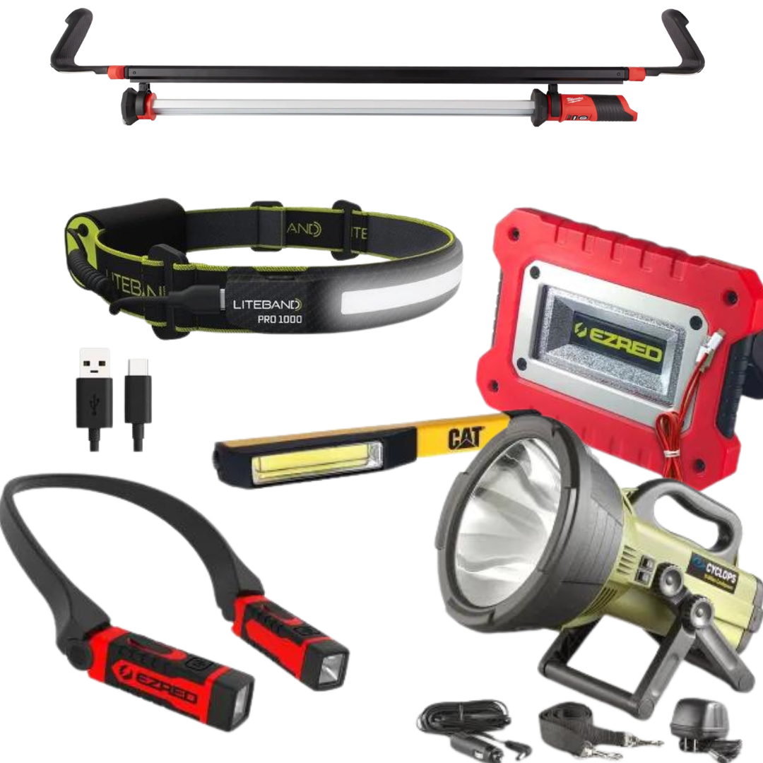 A bunch of tools with one that says cat on it