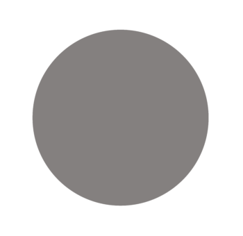A gray circle on a white background.