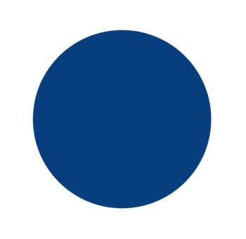 A blue circle is on a white background.