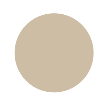 A beige circle on a white background.
