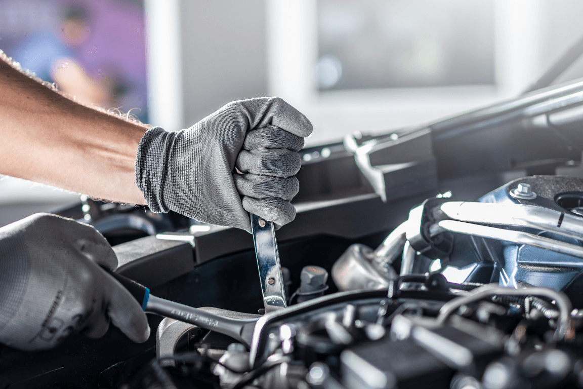 auto repair on a car