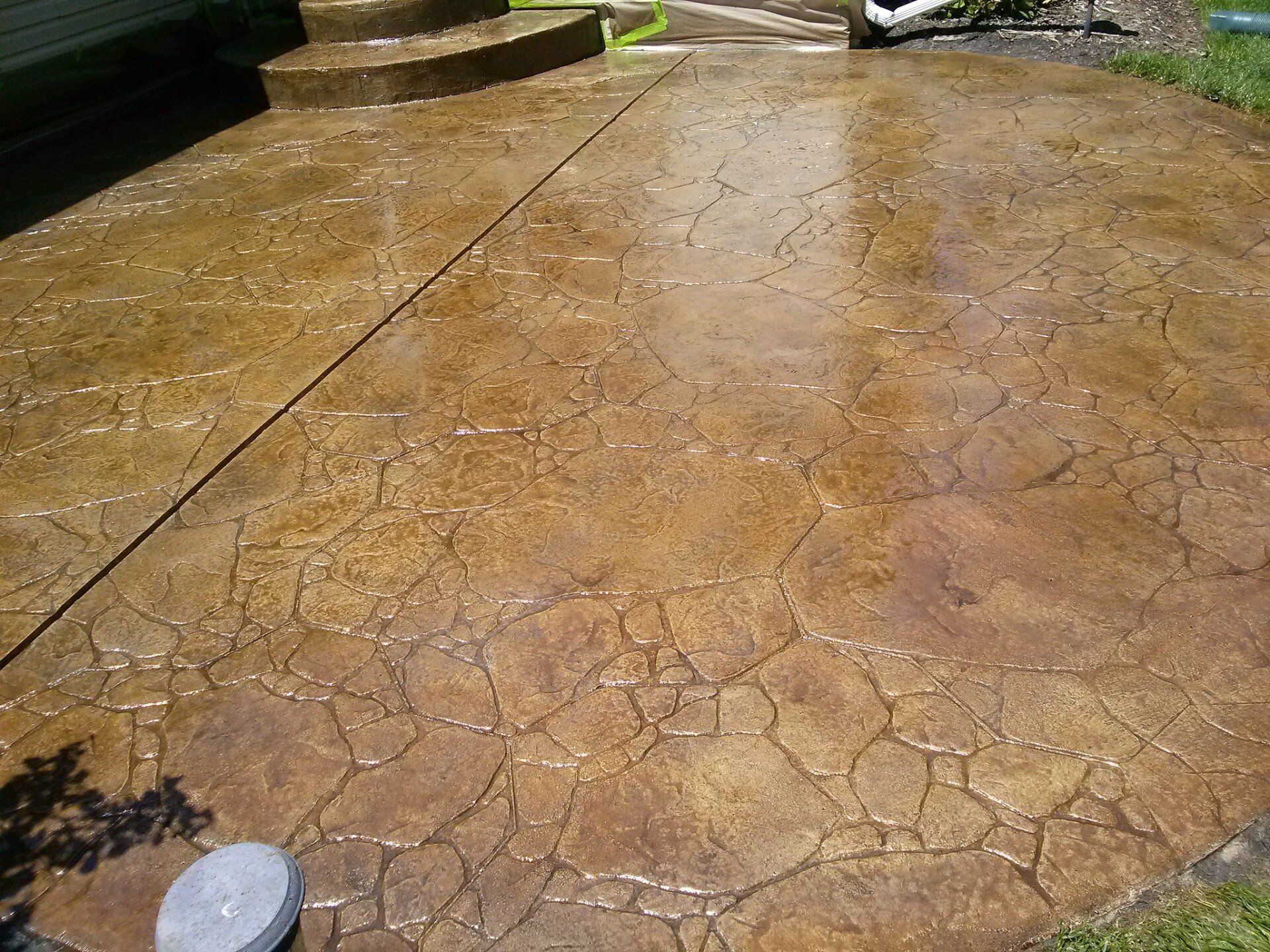 Stamped concrete on a 20 foot driveway