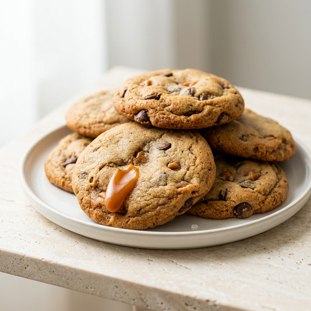 Brown Butter Chocolate Chip Caramel Cookie