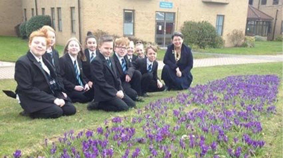 Crocus - HLC pupils with Sonia Roberts