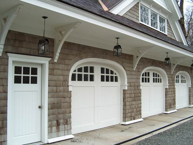 White Custom Carriage House Door — Spring Lake Heights, NJ — Lombardy Door Sales & Service Corp.