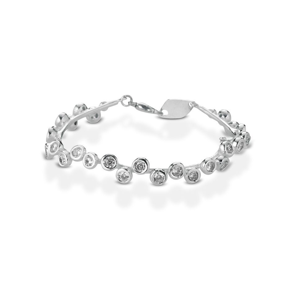 Bracciale in argento e topazi bianchi