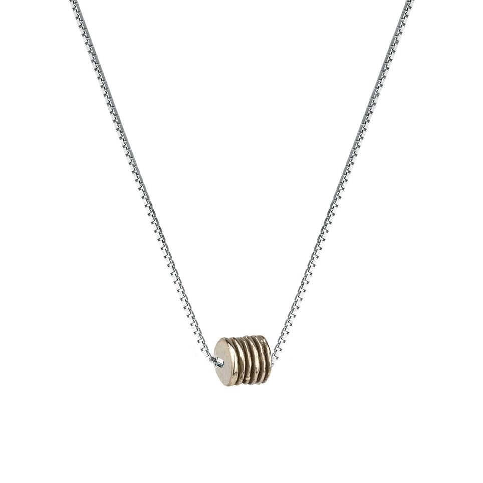 Pendente in bronzo con giro collo in argento