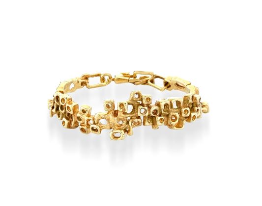 Bracciale in bronzo e argento
 con bagno oro 18 carat