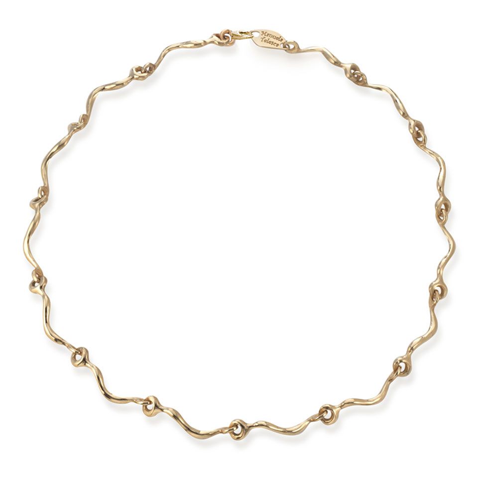 Collier in bronzo e argento