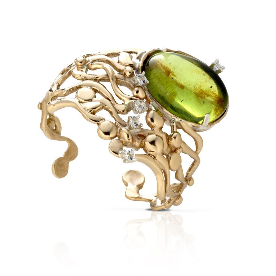 bracciale in bronzo e diamante