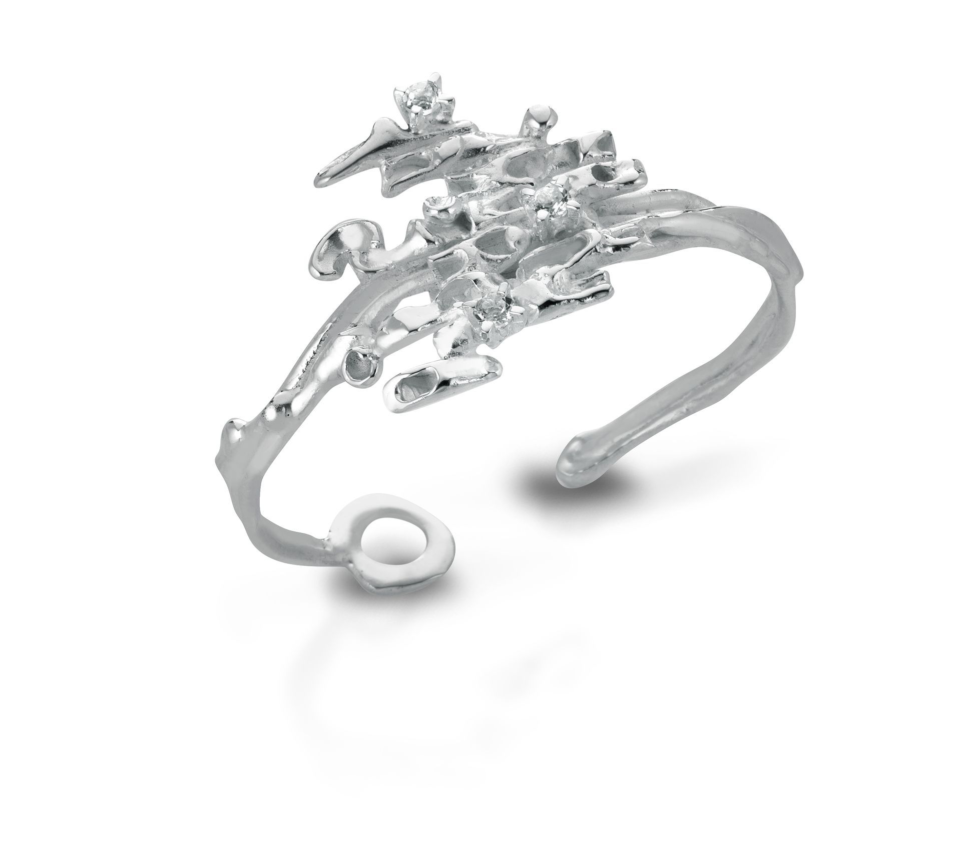 Bracciale in argento e topazi bianchi