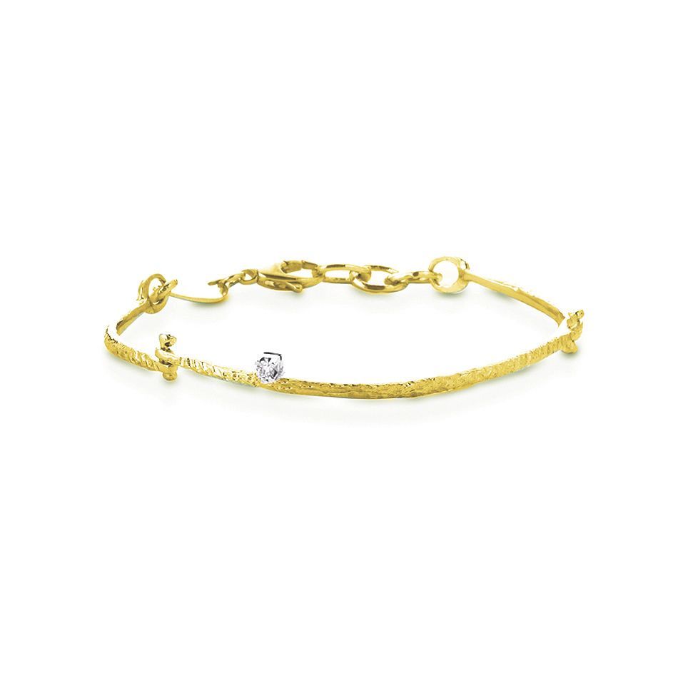 Bracciale in bronzo, argento e diamante