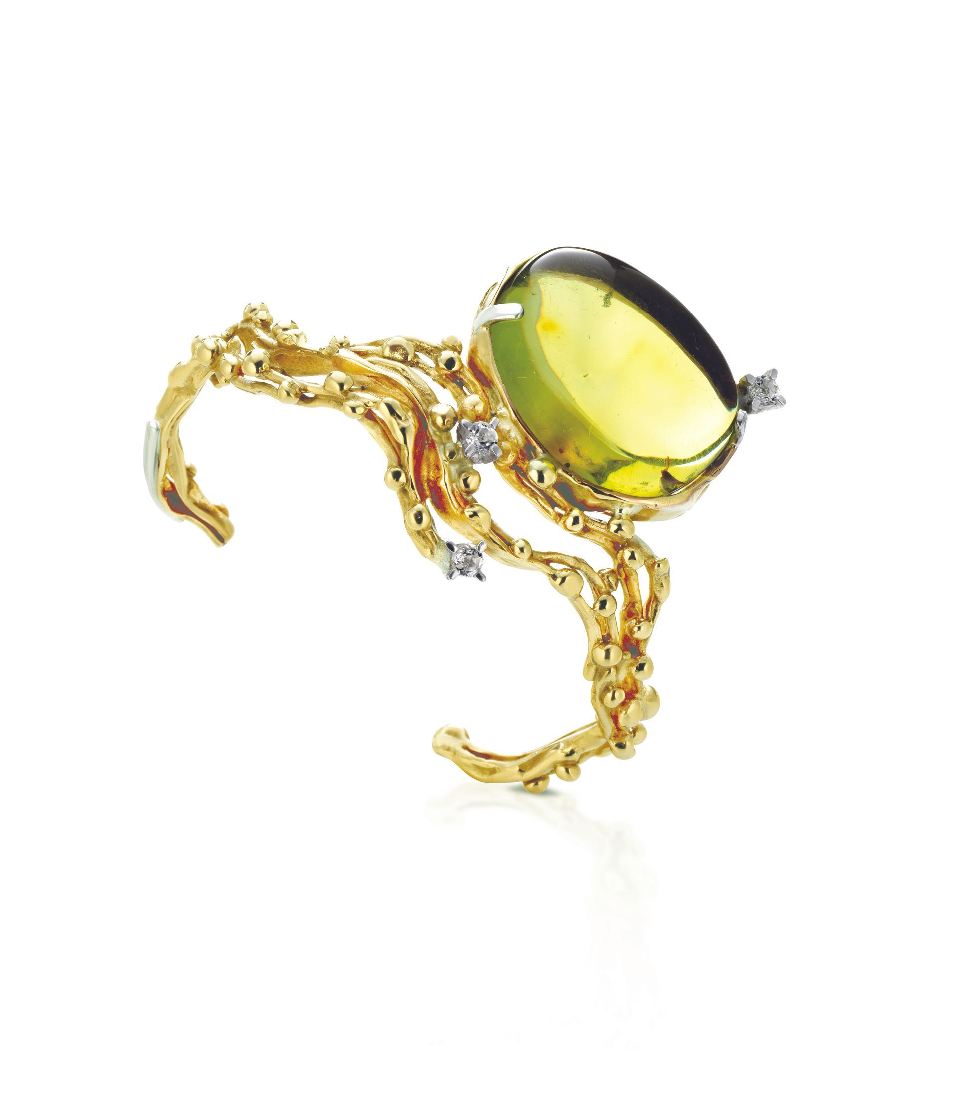 Bracciale in argento, topazio bianco e doppietta in madreperla e cristallo di rocca