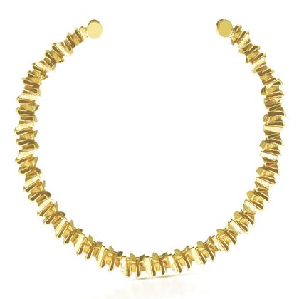 Collier in bronzo con bagno oro