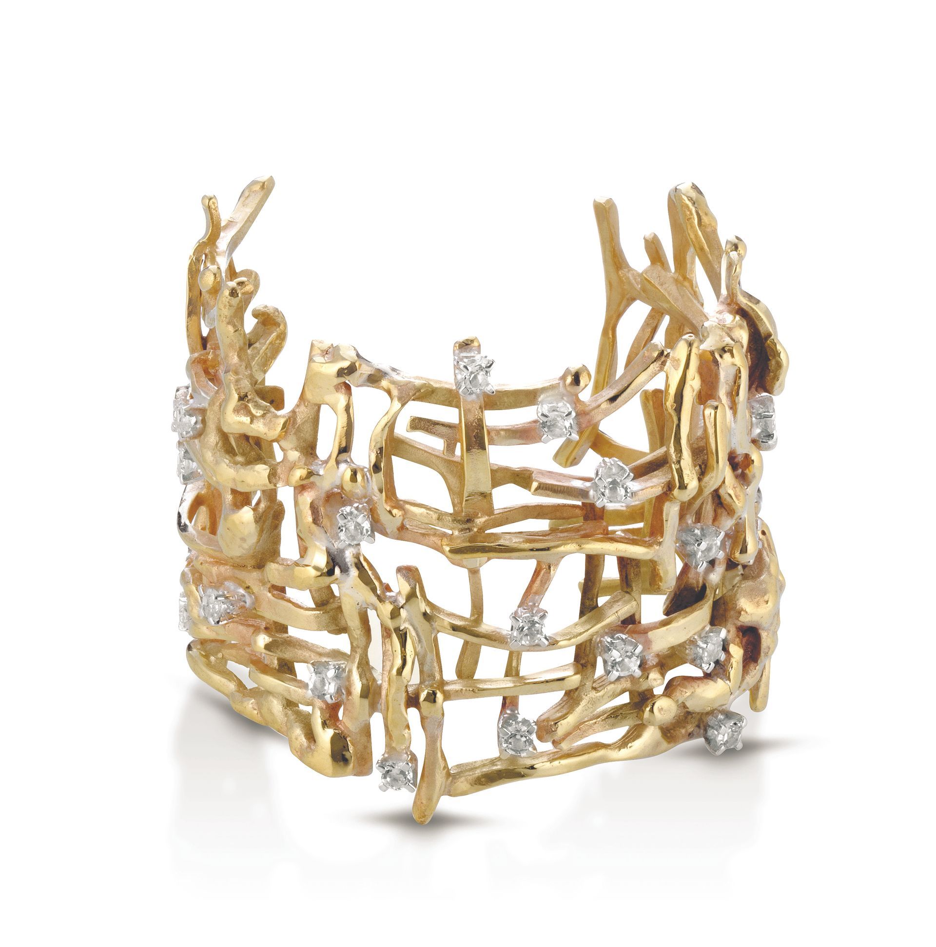 Bracciale in argento oro e citrini