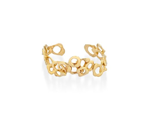 Bracciale in bronzo, argento e topazi bianchi