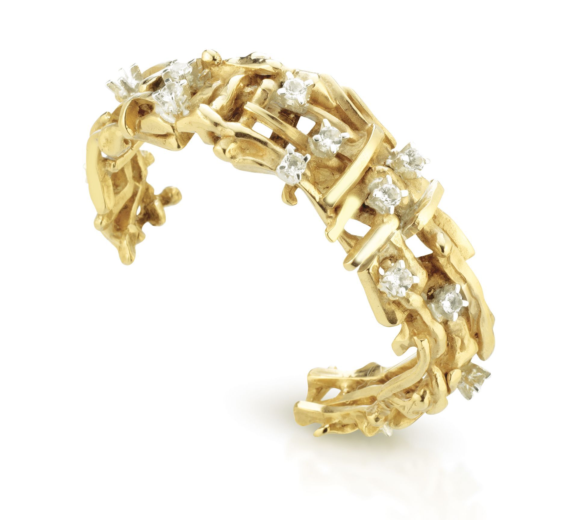 Bracciale in argento oro e citrini