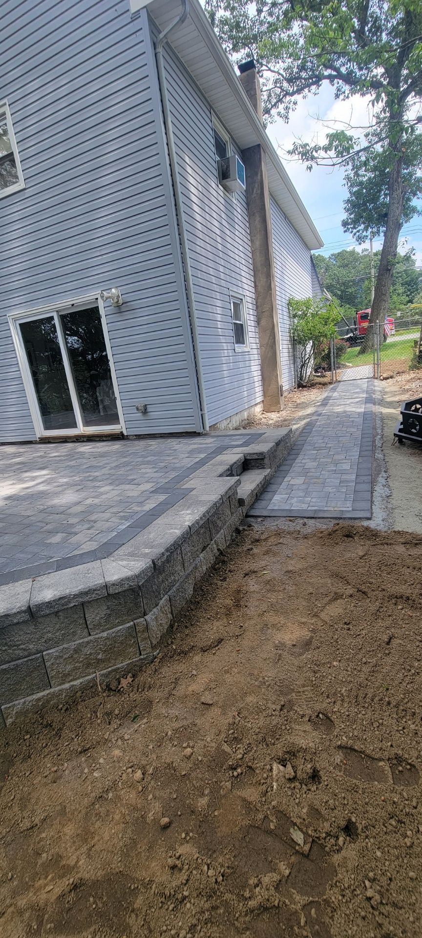 Pathway and Retaining Wall