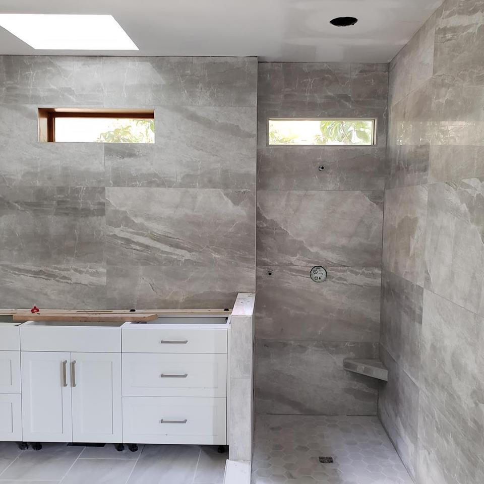 Marble Shower — Gray Shower Tile in North Charleston, SC