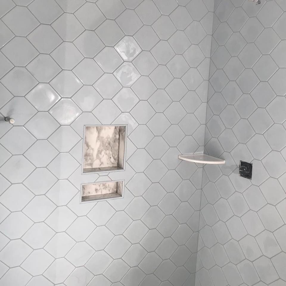 Shower Custom — Gray Scale Type Tiles in North Charleston, SC