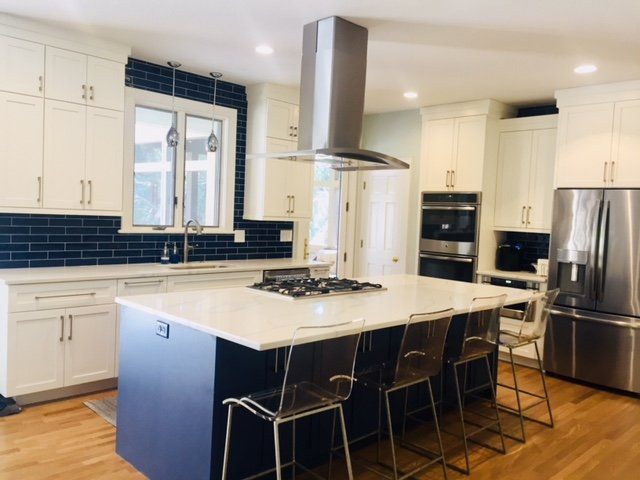 Navy Blue Kitchen —Sunray Flooring Co. — North Charleston, SC