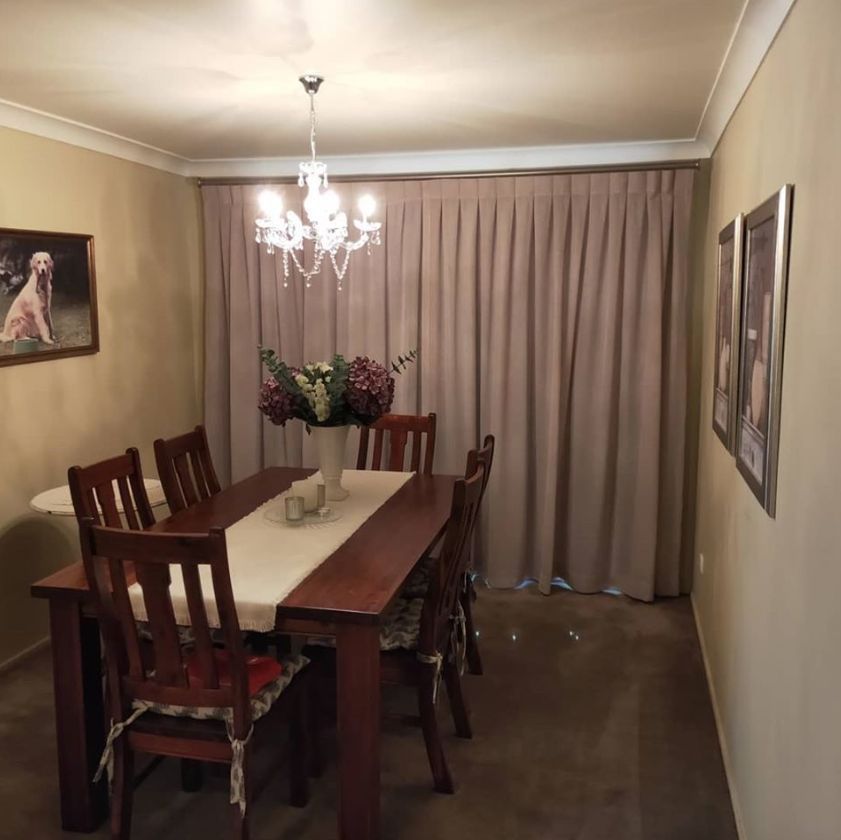 Dining area - Curtains in Welby, NSW
