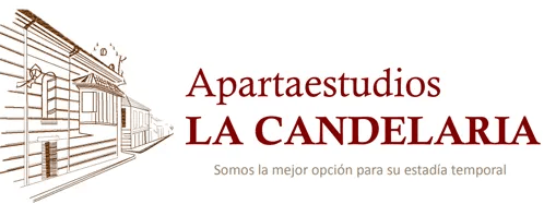 A logo for a company called apartaestudios la candelaria