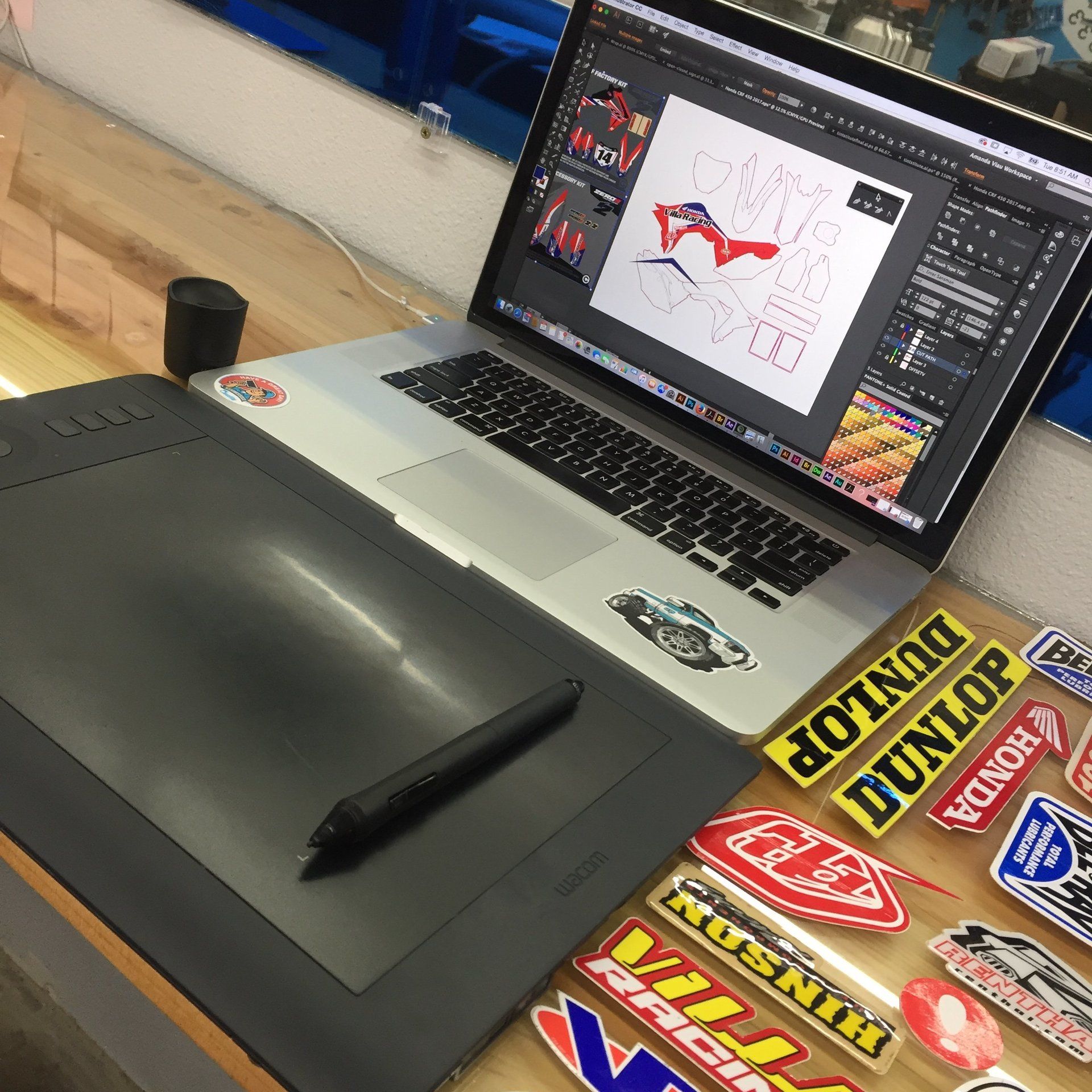 motocross racing sticker designs