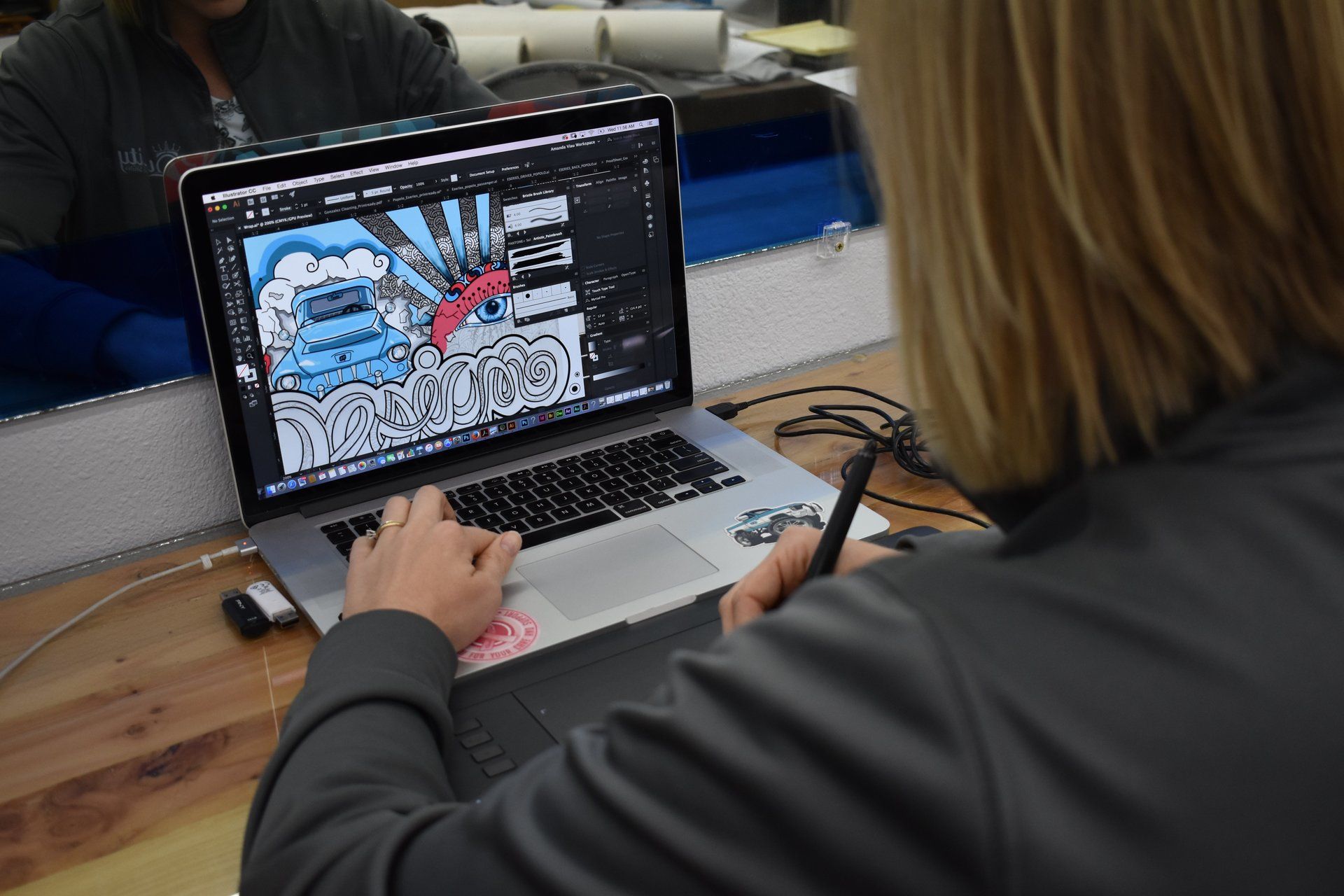 vinyl wrap design by Amanda Rotta, an in house graphic designer near san luis obispo