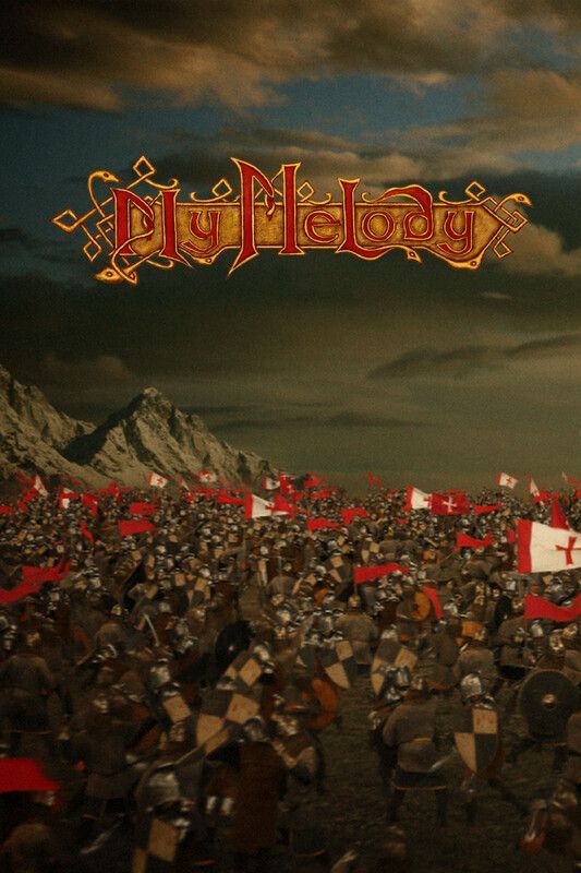 A large group of soldiers are standing in a field with mountains in the background.